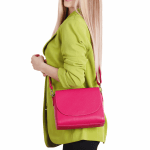 Чанта за през рамо от естествена кожа Milana - бордо