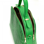 Луксозна чанта от естествена кожа Aurelia - керемидено кафява