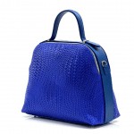 Луксозна чанта от естествена кожа Aurelia - синя