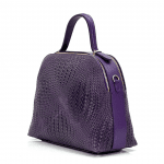 Луксозна чанта от естествена кожа Aurelia - тъмно лилава