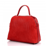 Луксозна чанта от естествена кожа Aurelia - червена
