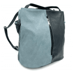 2 в 1 - Дамска чанта и раница - тъмно синьо/ сиво 