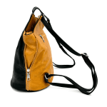 2 в 1 - Дамска чанта и раница - бежово/керемидено кафяво
