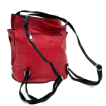 2 в 1 - Дамска чанта и раница - червено/черно