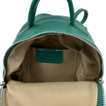 2 в 1 - Малка раница и чанта от естествена кожа - зелена