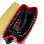 Малка чанта за през рамо от естествена кожа - кафяво/керемидено кафяво