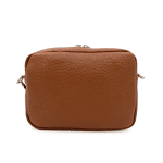 Чанта за през рамо от естествена кожа Antonia - керемидено кафява 