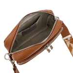 Чанта за през рамо от естествена кожа Antonia - керемидено кафява 