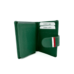 Унисекс кожено портмоне със система против кражби - зелено