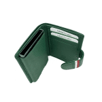 Унисекс кожено портмоне със система против кражби - зелено