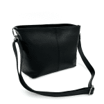 Дамска чантa за през рамо от естествена кожа - тъмно кафява