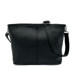 Дамска чантa за през рамо от естествена кожа - тъмно кафява