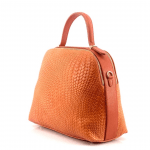 Луксозна чанта от естествена кожа Aurelia - оранжева