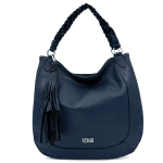 Голяма дамска чанта тип торба - синя 