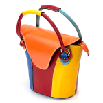 Цветна дамска чанта от естествена кожа Alesandria 
