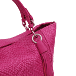 Голяма чанта тип торба от естествена кожа Delanna - розова