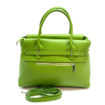 Луксозна чанта от естествена кожа Flora - зелена