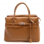 Луксозна чанта от естествена кожа Flora - фуксия