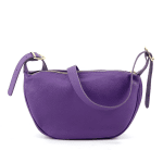 Чанта за през рамо от естествена кожа Malika - тъмно лилава