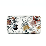 Дамско портмоне с принт на цветя - бяло
