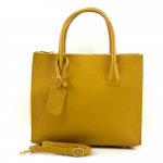 Елегантна чанта от естествена кожа Bianca - лавандула 