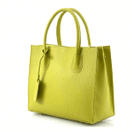 Елегантна чанта от естествена кожа - Bianca - жълта