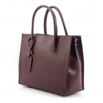 Елегантна чанта от естествена кожа Bianca - черна 