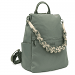 2 в 1 - Водоустойчива раница и чанта със секретно закопчаване - зелена