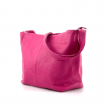 Дамска чантa за през рамо от естествена кожа - фуксия