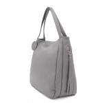 Дамска чанта тип торба от естествена кожа - керемидено кафява
