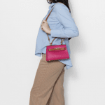 Чанта за през рамо от естествена кожа Alexandra - киви