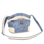 Чанта за през рамо с много джобчета - синя
