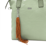Дамска чанта тип торба - светло зелена