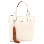 Дамска чанта тип торба - бяла