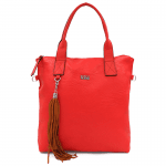 Дамска чанта тип торба - червена