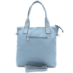 Дамска чанта тип торба - тъмно синя