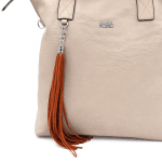Дамска чанта тип торба - светло кафява