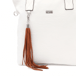 Дамска чанта тип торба - бяла