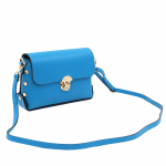 Дамска чанта от естествена кожа Antoanella - светло синя 