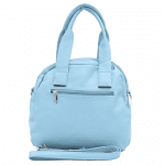 Дамска чанта с 2 отделения и много джобове  - светло синя