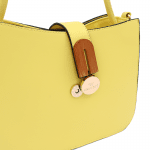 Дамска чанта с детайли от дърво Amelia - бяла