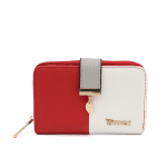 Двуцветно дамско портмоне - червено / бяло