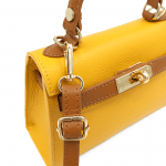 Чанта за през рамо от естествена кожа Alexandra - горчица