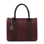 Дамска чанта от естествена кожа тип tote Rosa - бордо