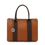 Дамска чанта от естествена кожа тип tote Rosa - кафява