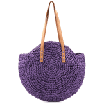 Голяма чанта от рафия Boho - тюркоаз