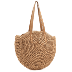 Голяма чанта от рафия Boho - тюркоаз