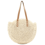 Голяма чанта от рафия Boho - тюркоаз