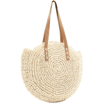 Голяма чанта от рафия Boho - тюркоаз