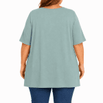 Дамска памучна асиметрична туника - мента